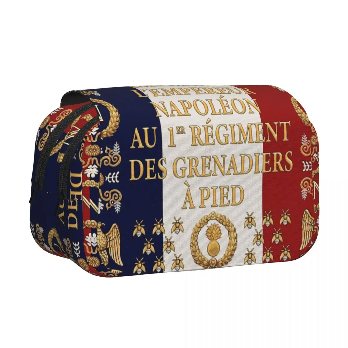 Napoleonic French 1er Garde Imperiale Flag Pencil Cases Pen Holder Hard Shell Big Capacity Pen Box Pencil Bag for Studen School