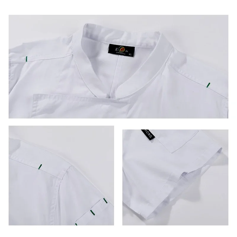 Mono de Chef para hombre, uniforme de Chef, ropa de restaurante, disfraz de cocina, camisa de Chef profesional, cafetería, ropa de trabajo de Hotel