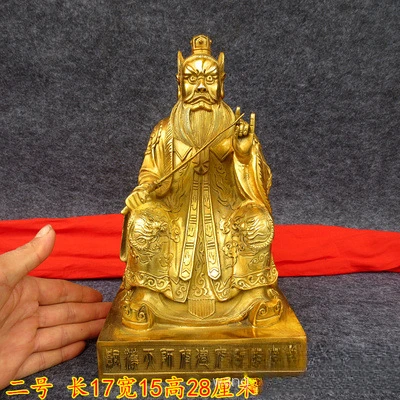 Pure copper seated statue of Zhang Tianshi, riding tiger Zhang Daoling, brilliant emperor