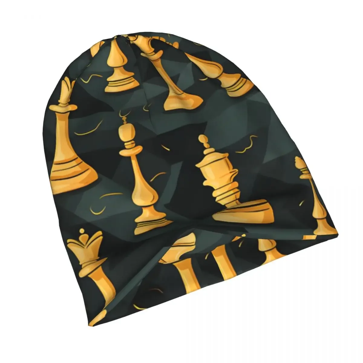 Chess Pieces International Chess Beanies Caps Hat Fashion Bonnet Hats Men image 4