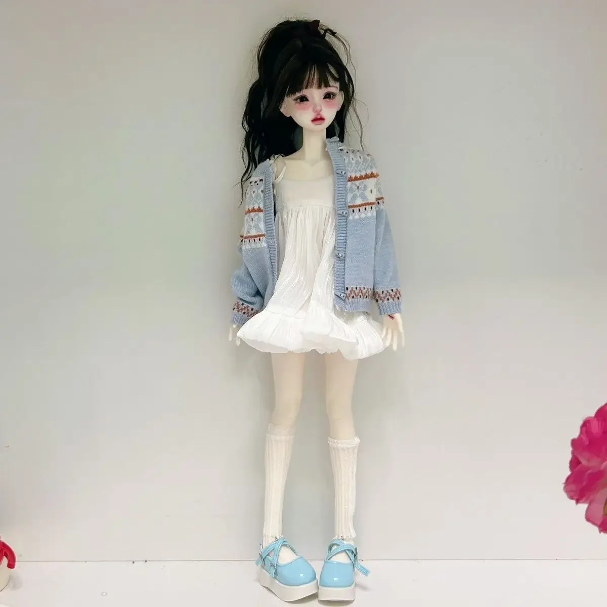 1/4 Vestiti per bambole per bambola Bjd da 45 cm Giacca maglione lavorato a maglia Top Girl Toys Dress Up Play House Accessori per bambole di moda, nessuna bambola