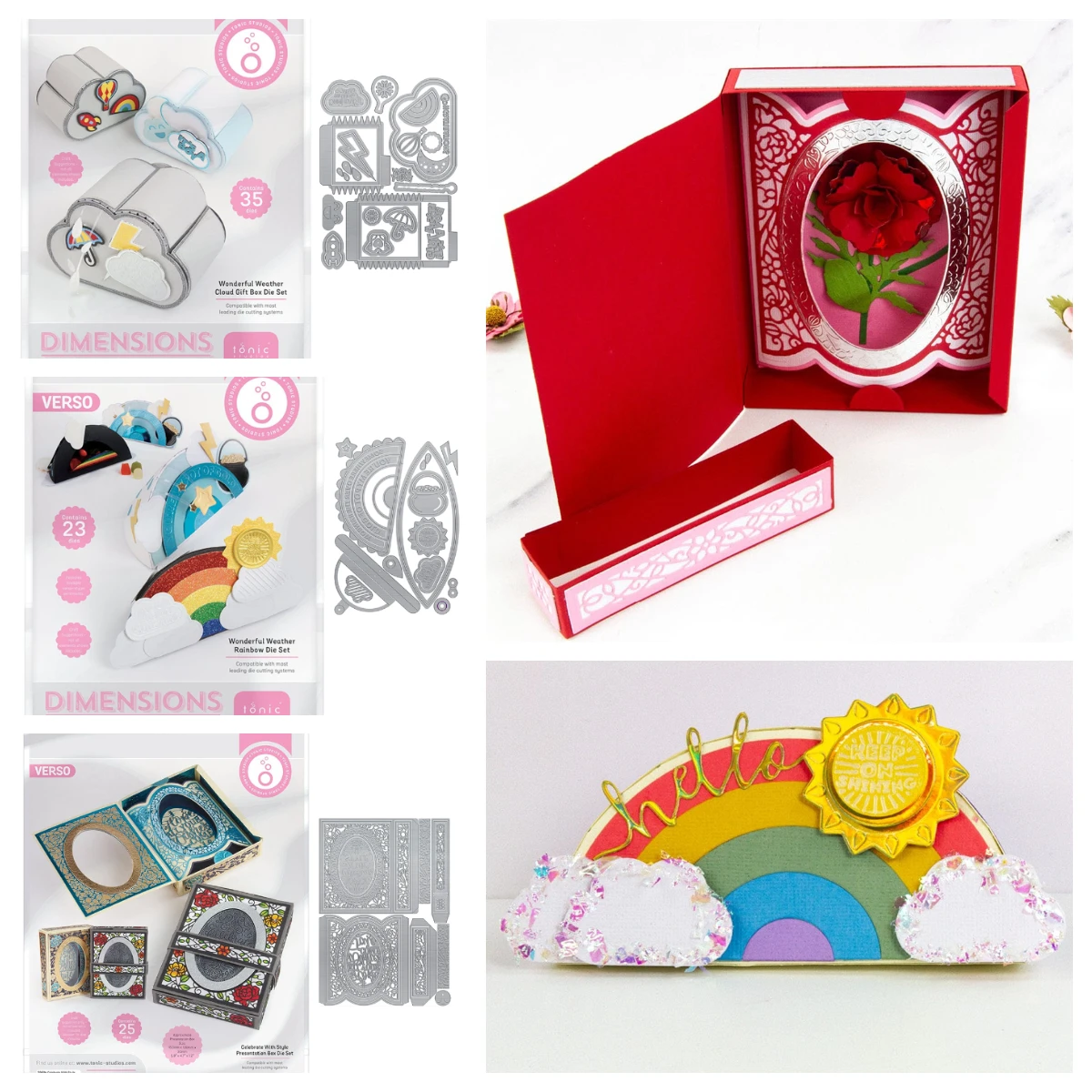 رائع الطقس قوس قزح هدية صندوق يموت قطع يموت قطع معدنية سكرابوكينغ تنقش صنع ورقة بطاقة الألبوم DIY بها بنفسك الحرفية الديكور #1