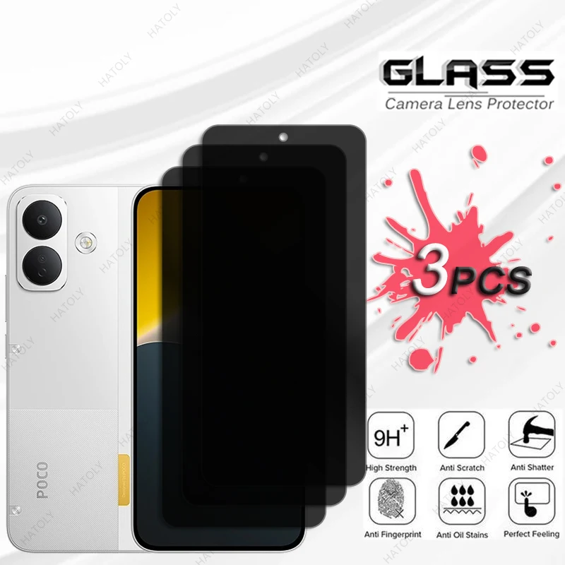 Privacy Screen Protector For Xiaomi Poco X8 5G Glass Anti-spy Glass For Redmi Note 17 Pro 5G Global Film Camera Len Protector