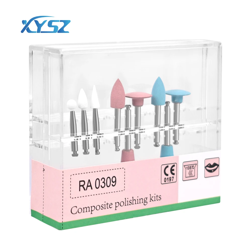 Dental Polishing Bur Kit Composite Resin Rubber Porcelain Teeth Polisher Kit RA0309 Resin Polishing Set Dentistry Tool