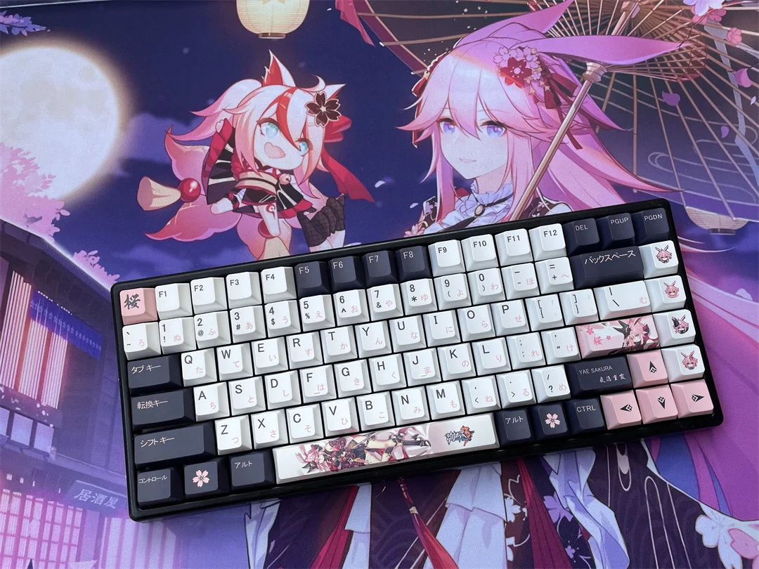 128 клавиш Yae Sakura GAME Keycap PBT Cherry Profile для 61 68 75 104 108 механическая клавиатура, периферийные устройства для компьютера