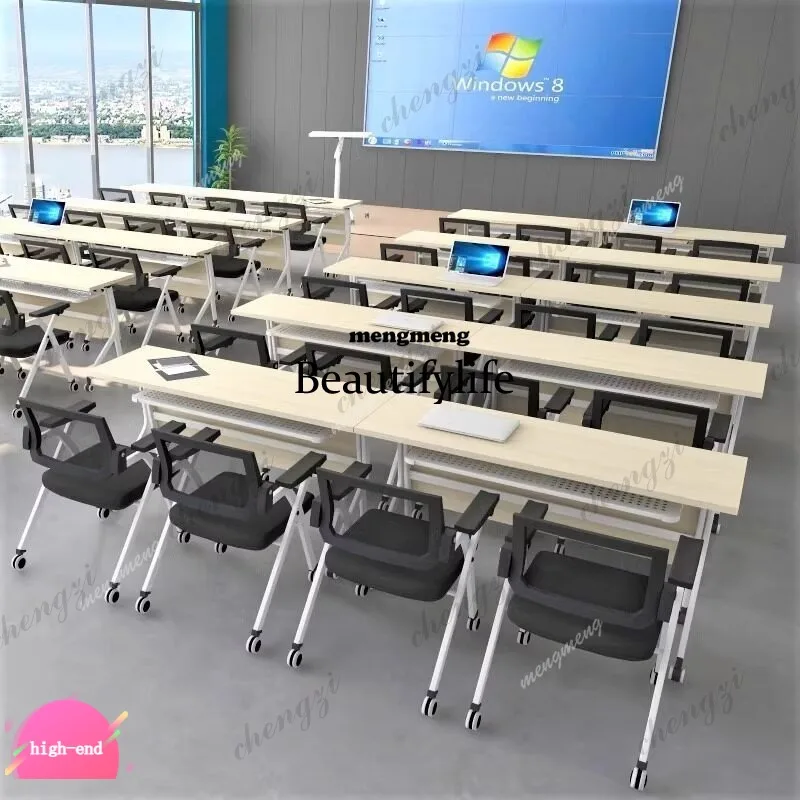 

R134 Foldable student training table and chair combination folding conference table