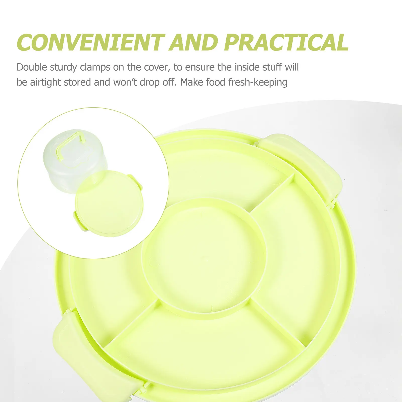 Elegant Tall Cake Carrier with Handle Double Secure Clamps for Transporting Storing Cakes Cupcakes Cookies Vegetables Dessert