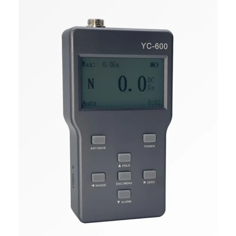 YC-600 Handheld Gaussian Tesla meter, DC AC magnetic field measuring instrument