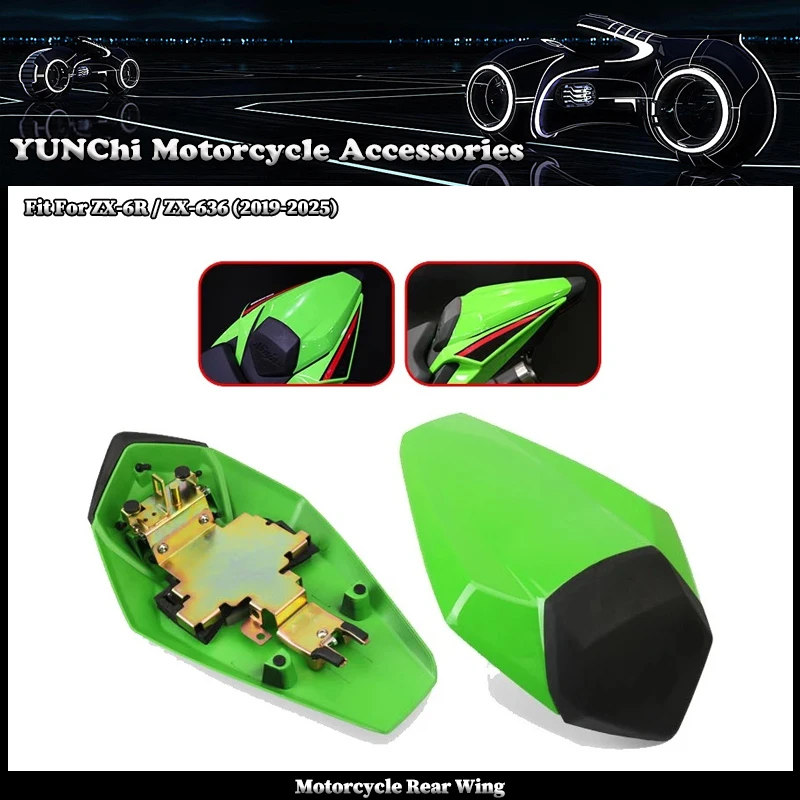 Fit For KAWASAKI ZX6R ZX636 ZX-6R ZX-636 2019-2025 2024 2023 2022 Motorcycle Pillion Rear Seat Cover Cowl Solo Cowl Rear Fairing