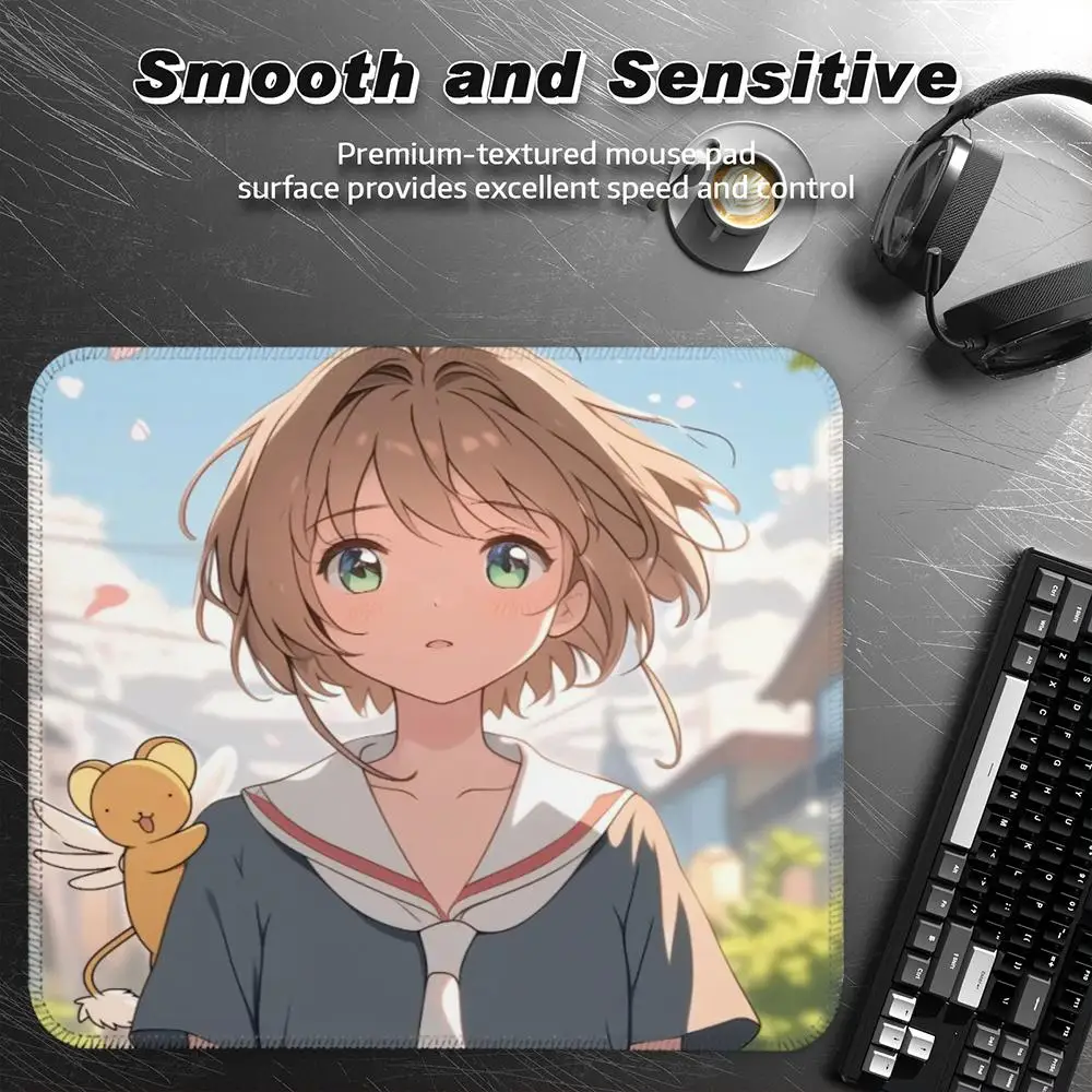 

Cardcaptor Sakura Коврик для мыши Офисные аксессуары Игровой маленький коврик для мыши Настольный коврик Офисный коврик Коврики для геймеров Аниме Гаджеты Компьютер Maus