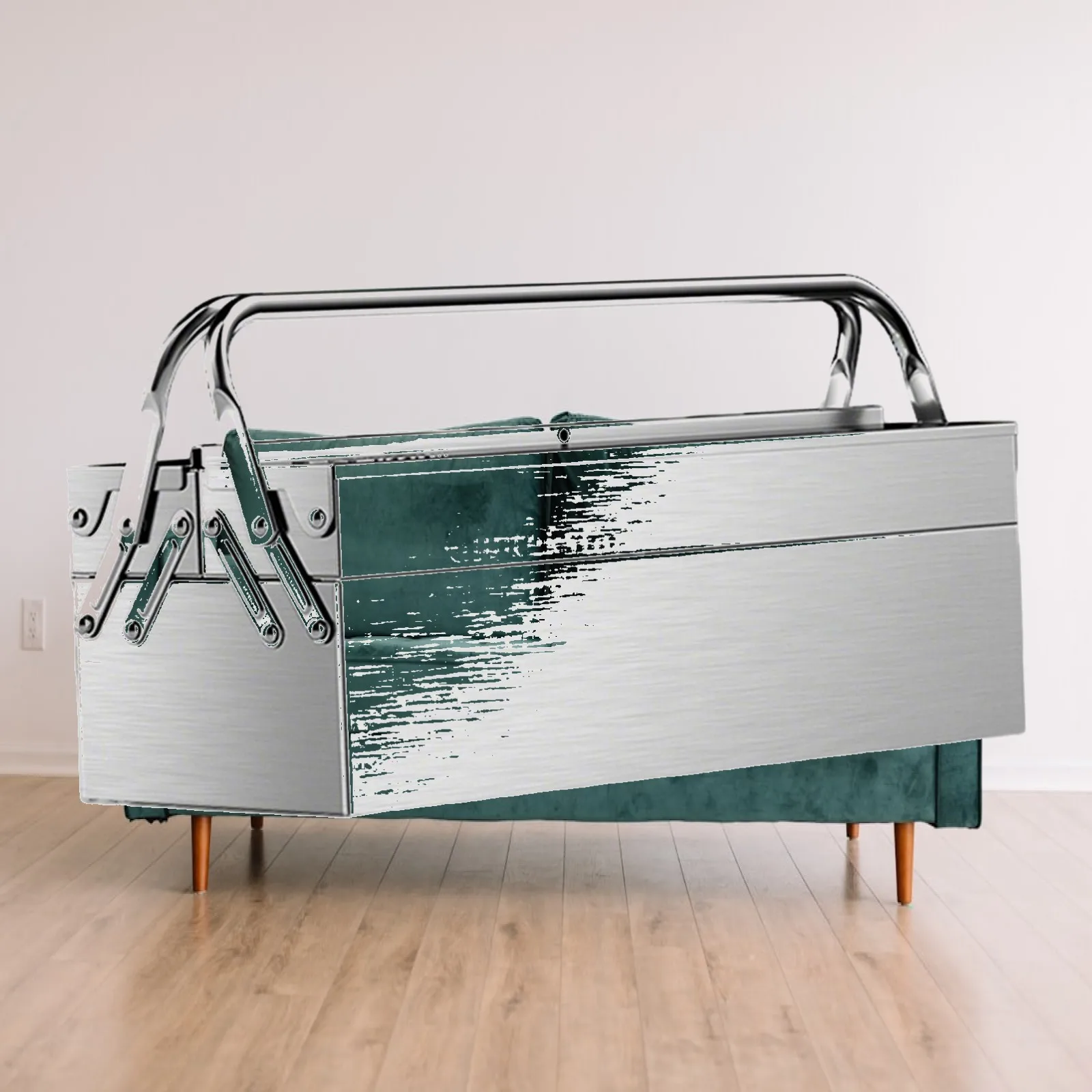 Fold Out Tool Box Storage Case Wear Resistant Multifunctional Folding Organizer for Shed Workshop Home Mechanical Repairs