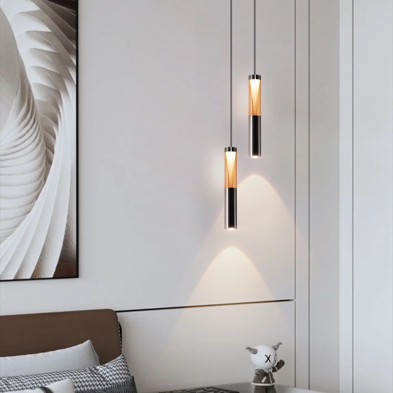 

SANDYHA Adjustable Nordic Style Aluminum LED Pendant Light for Living Room Bedroom Bedside Table Decor Modern Lighting Fixture