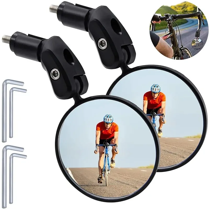 Universal Bicycle Mirror Rearview Adjustable Rotate Wide-Angle Cycling Handlebar Rear View Mirrors for MTB Road Bike Accessori