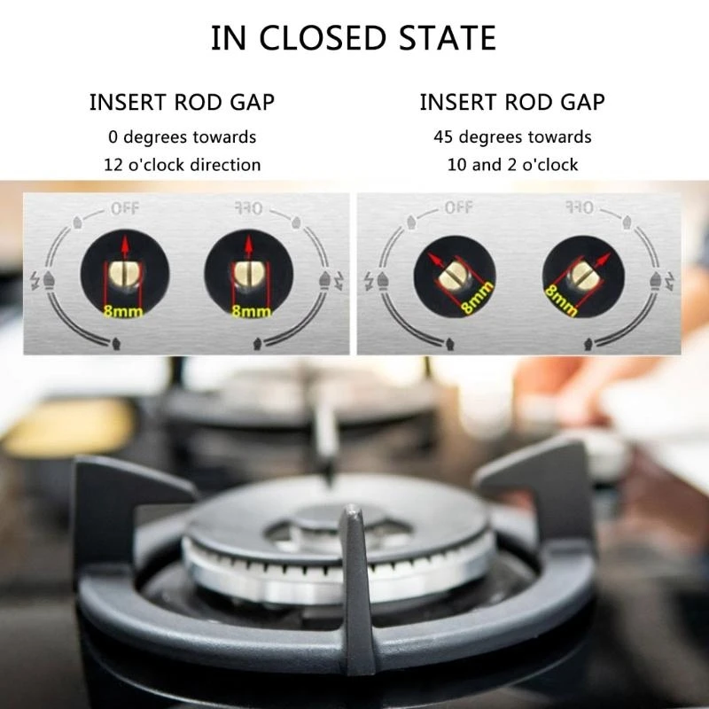 Ручки газового диапазона Установите вращающийся контроль для приготовления приборов.