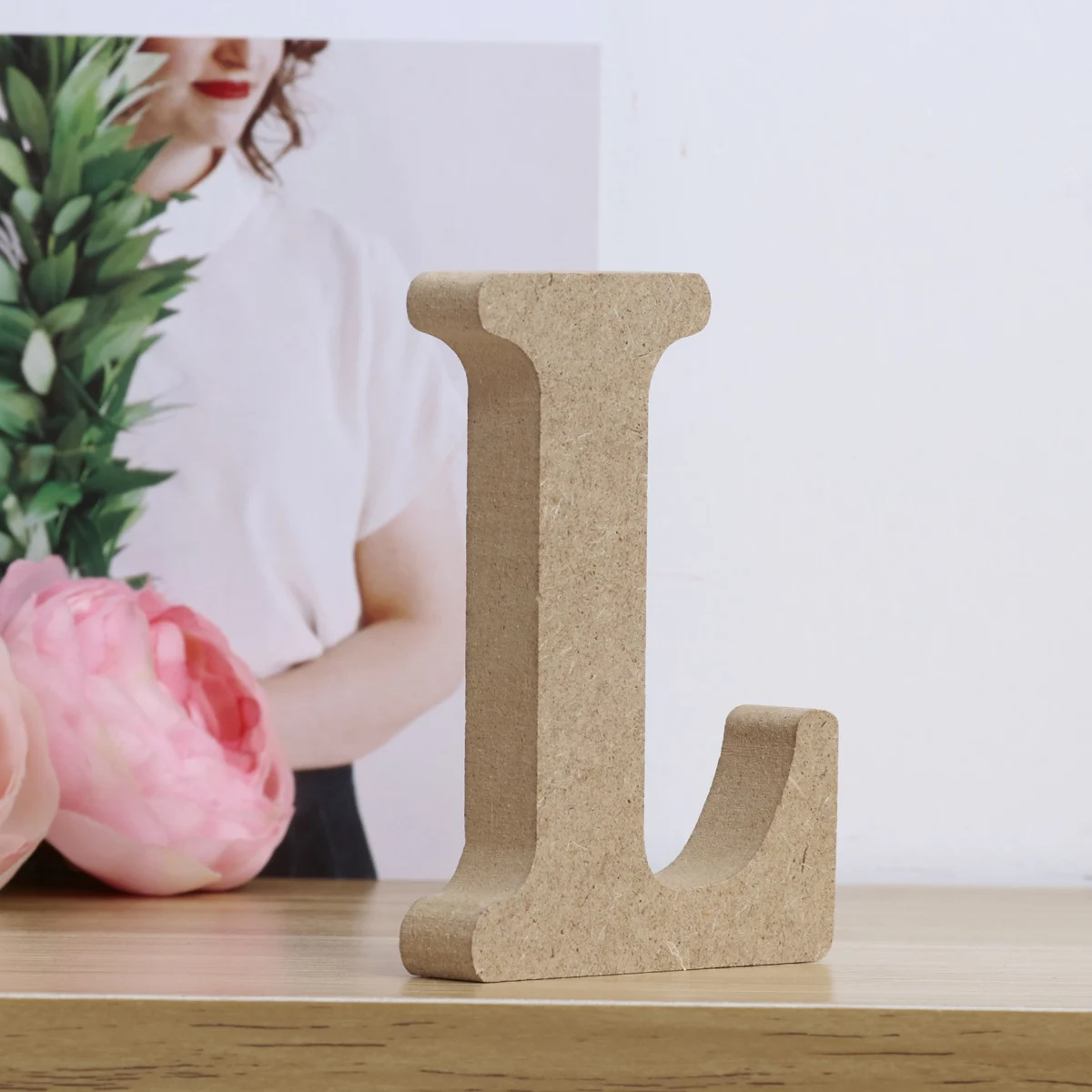 

Alphabet Letters Plaque Home Garden Wedding Decoration Pine Wood Texture Eco-Friendly Educational Nursery Art Craft