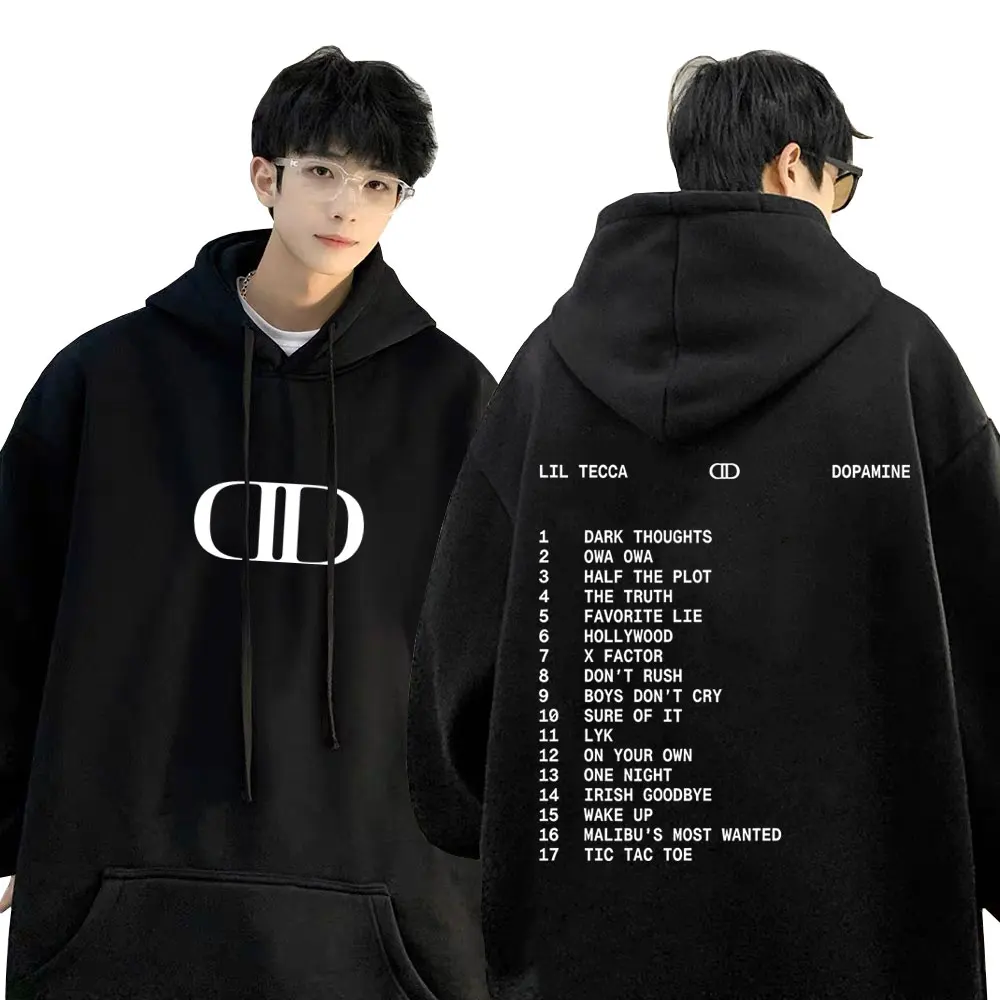 

Rapper Lil Tecca Dopamine Album Graphic Hoodie Men Hip Hop Fashion Pop Music Sweatshirt Men's Casual Vintage Oversized Hoodies