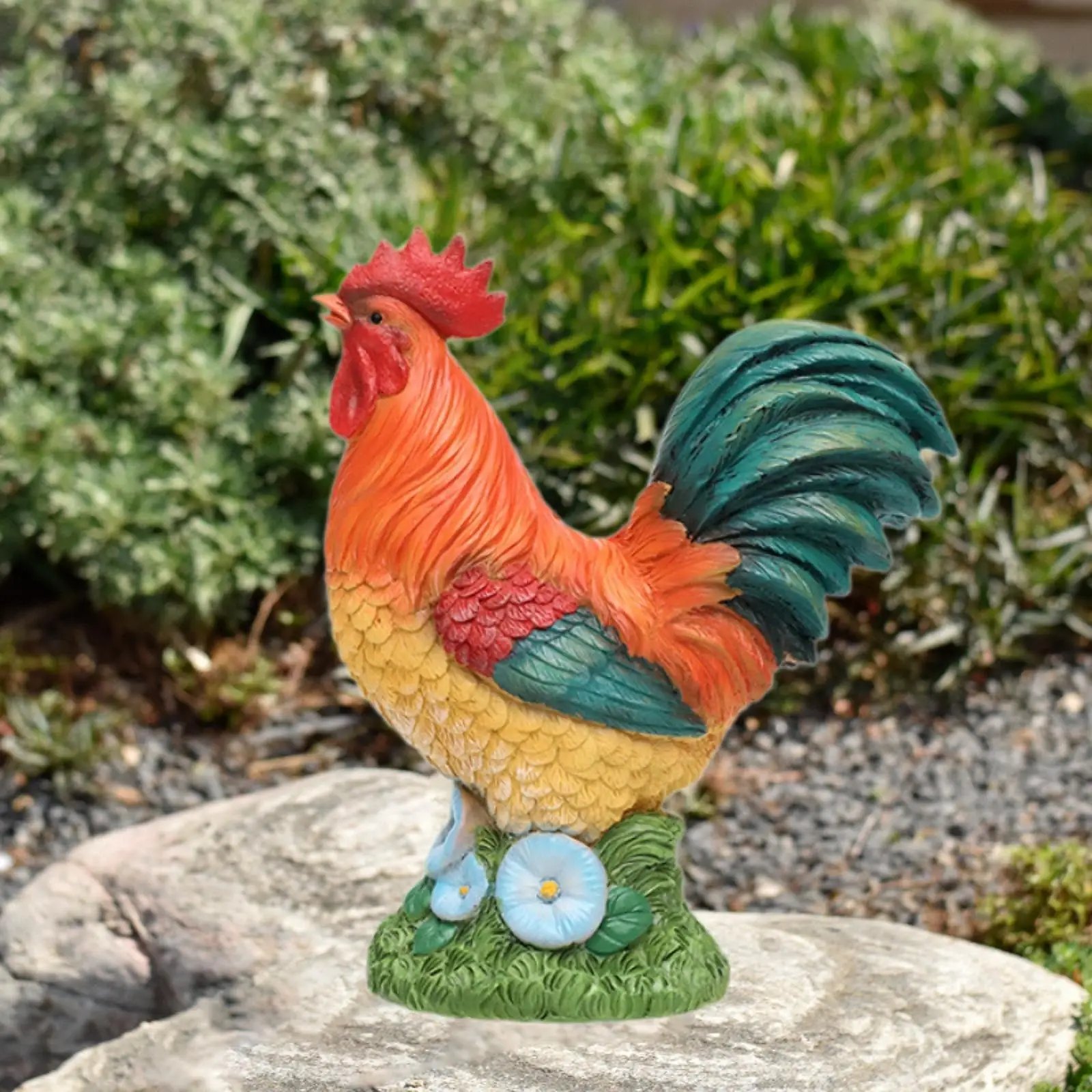 

Chicken Garden Statue Decorative Rooster for Outdoor for Outside Porch Farm