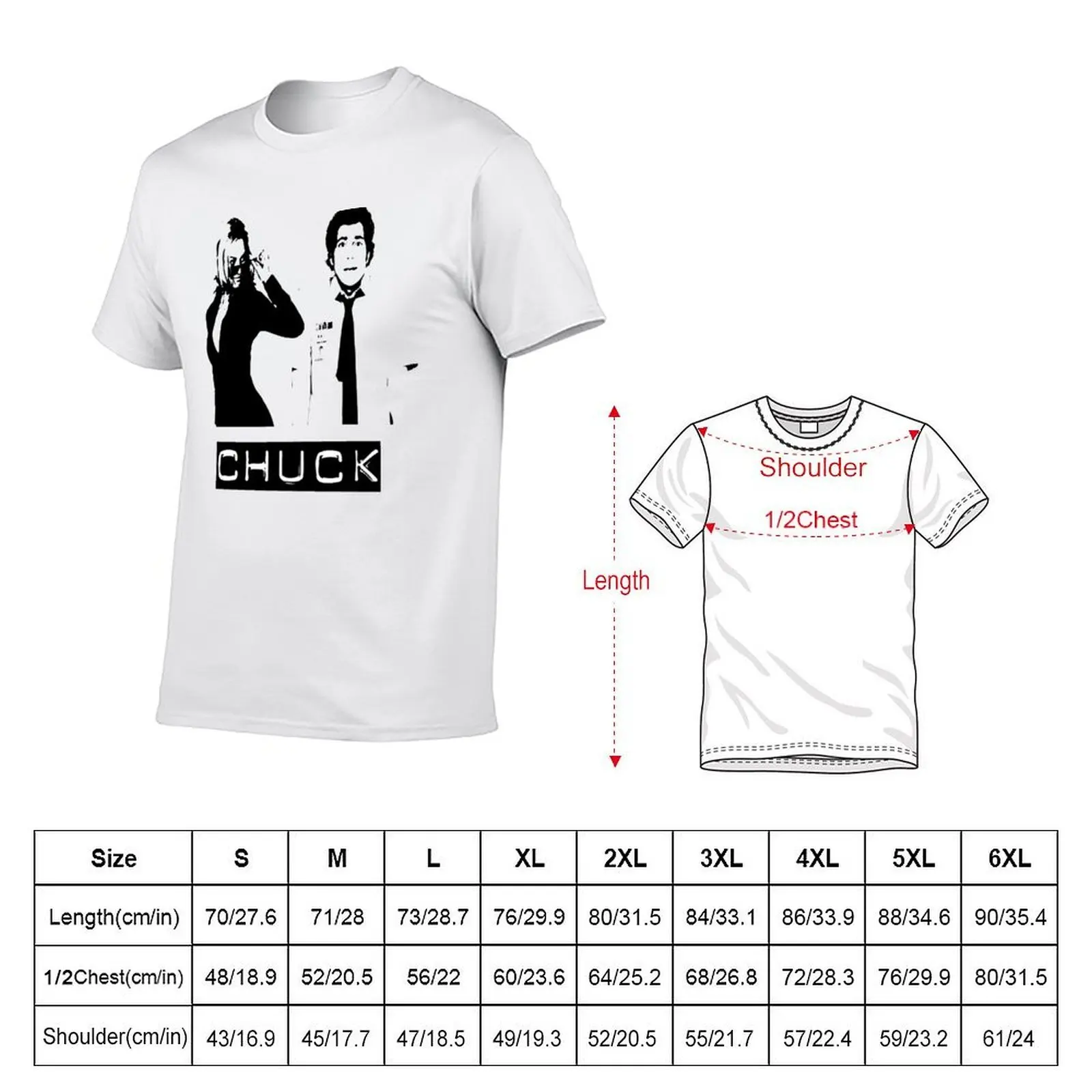 Chuck and Sarah T-Shirt t shirt man luxury graphic t shirts for man anime tshirt T-shirt