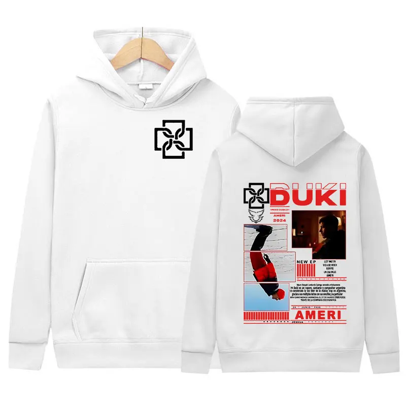 Rapper Duki ADA Tour 2024 New Hoodie Men Hip Hop Clothing Pullover Sweatshirt Y2k Unisex Fashion Autumn/Winter Hoodies Fans Gift