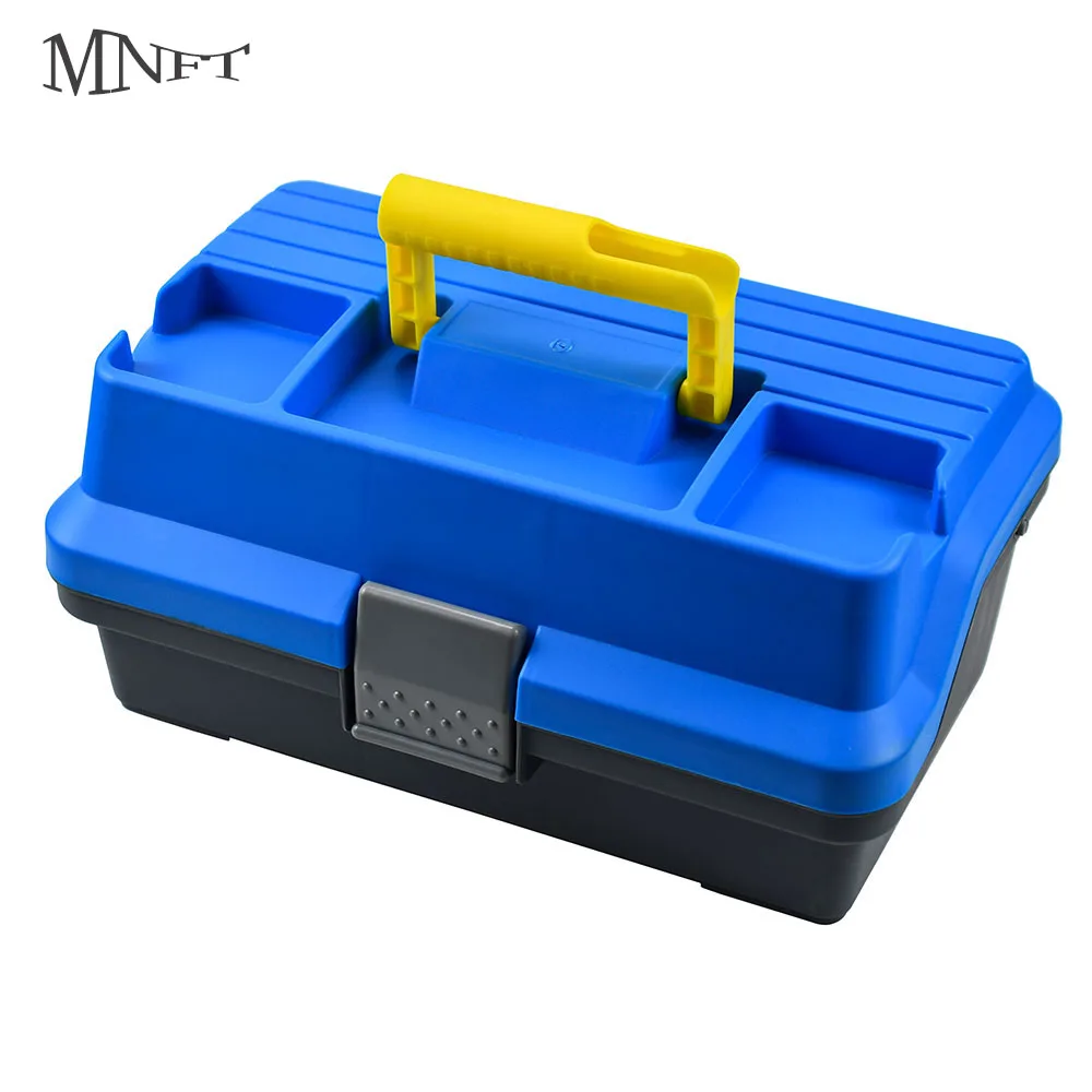 1Pc 3-Tier Portable Plastic Fishing Tackle Box Large Capacity Hardware Storage Organizer with Removable Dividers for Lures Hooks