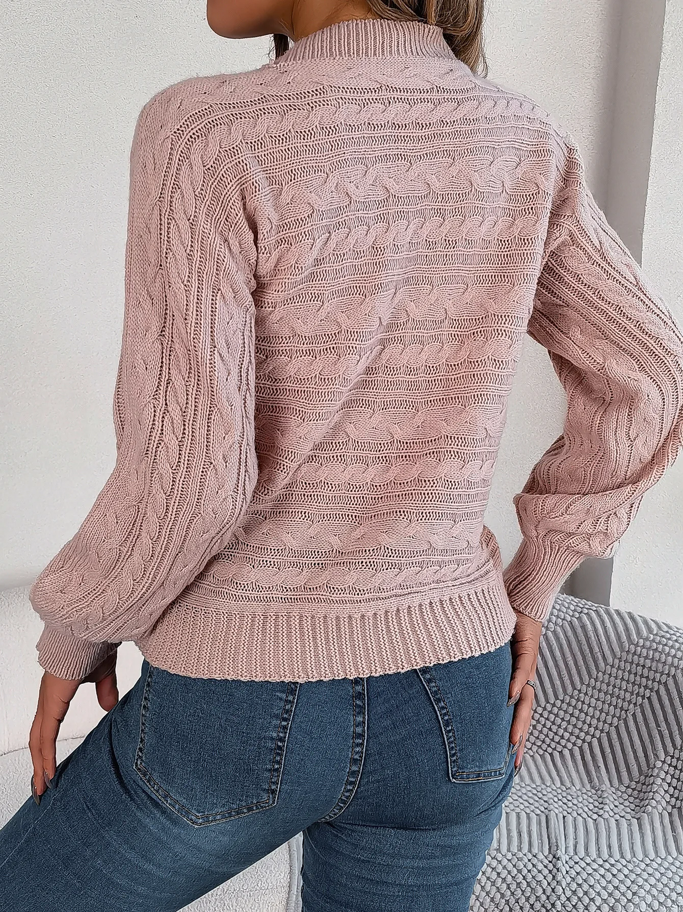 Casual Solid Color Sweater For Women Fashion O-neck Hollow Long Sleeve Knitted Pullover Autumn Winter Fashion New Style