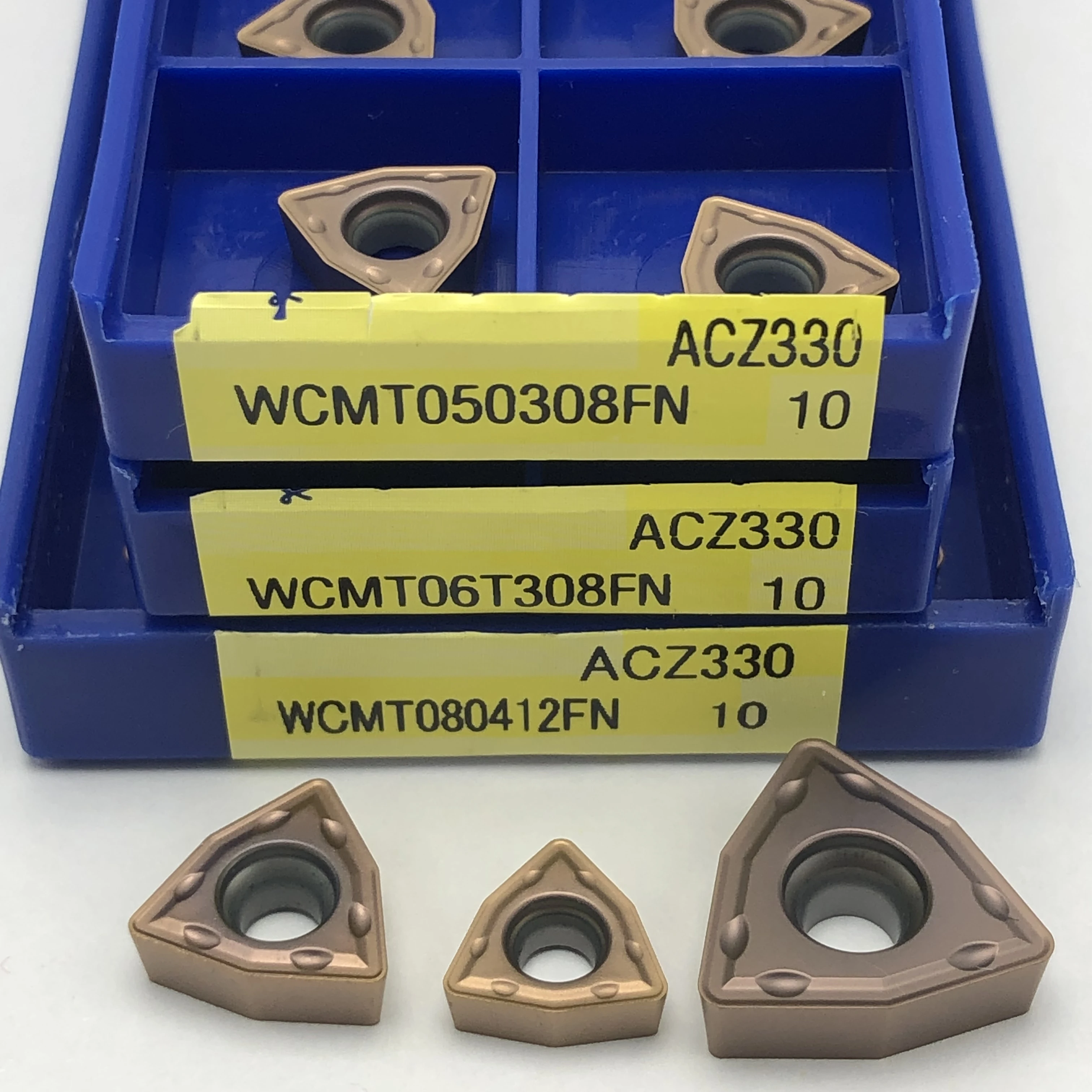 Herramienta de corte de torno CNC, 100% Original, WCMX030208, WCMX040208, WCMT050308, WCMT06T308, WCMT080412FN, ACZ330