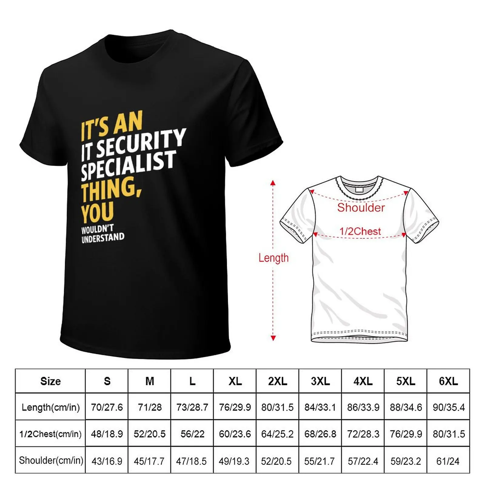 IT Security Specialist T-Shirt for a boy heavyweights oversized slim fit t shirts for men