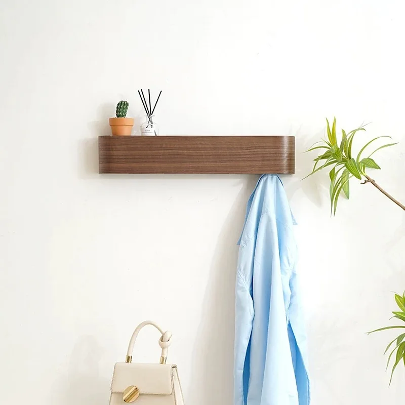 Spot wooden wall-mounted hangers, household living room entrance hangers, solid wood wall hats, hooks, veneer hangers