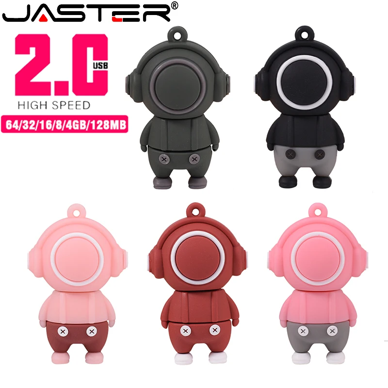 JASTER New Cartoon Flash Drive 64GB Cute Baby Real Capacity USB 2.0 32GB Owl Pendrive 16GB 8GB Memory Stick Gifts for Children