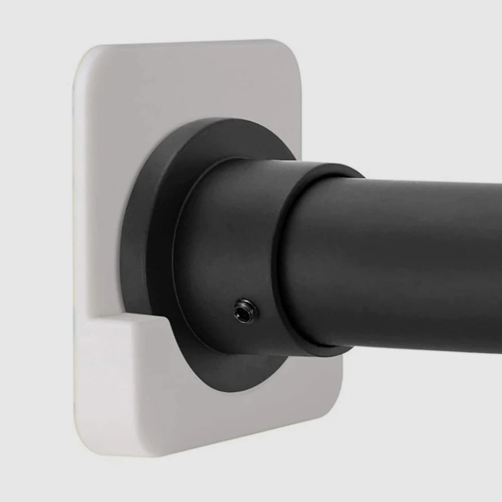

4 Pcs Anti-skid Hooks ABS Wall-mounted Shower Curtain Rod Holders Brackets Strong Bearing Capacity Easy Installation