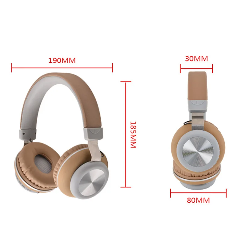 Wireless Bluetooth 5.0 Headphones TF Card Wired Mode Headset Sports Hifi Stereo Music Super Bass Foldable Earphones For PC Phone