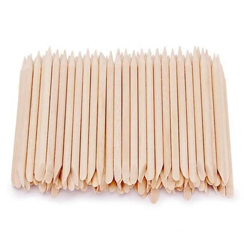 

Nail Cuticle Pusher Orange Wood Sticks Nail Manicures Remover Wooden Design Nail Gel Polish Drawing Stick for DIY Nail Art