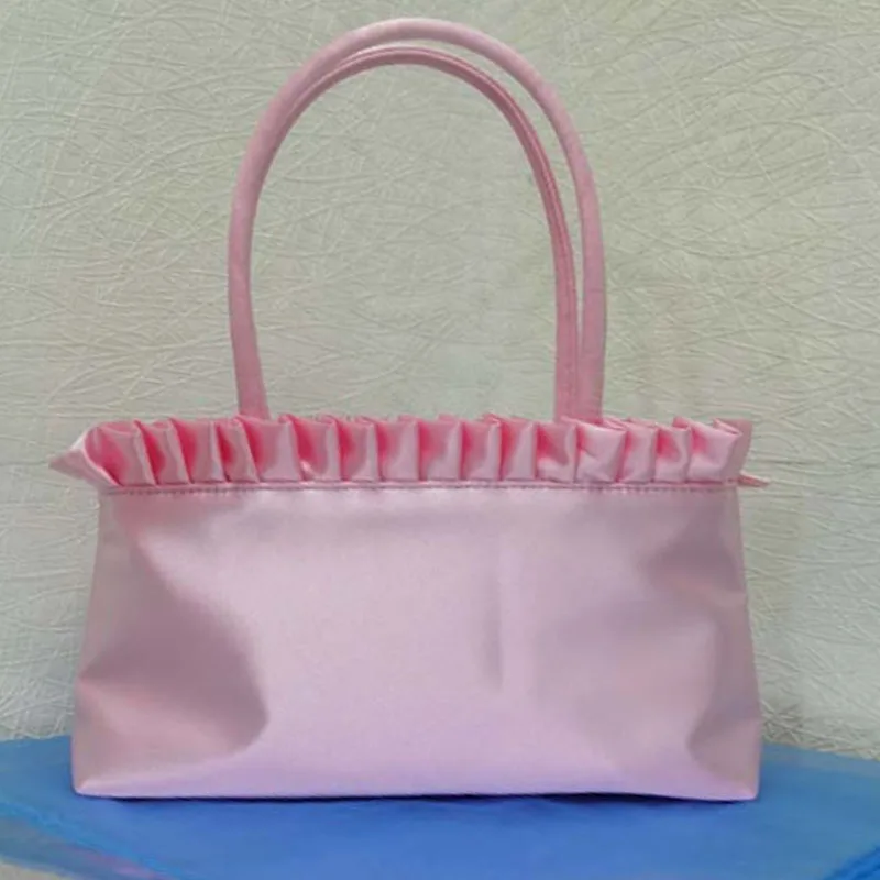 Fashion Pleated Lace Wedding Bag Women Handbag Small Satin Versatile Shoulder Bag Armpit bag