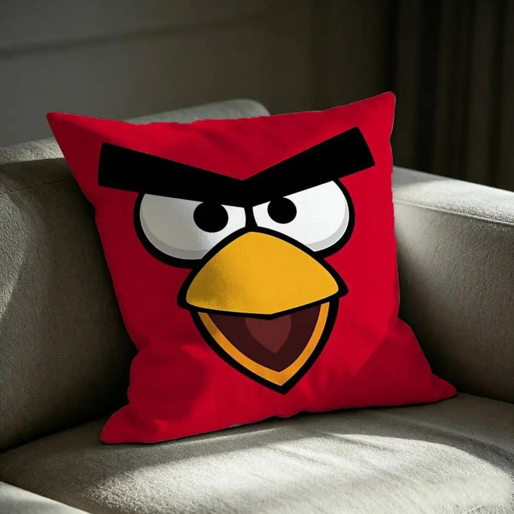 Comedy Movie A-Angry B-Bird-S  Square Sofa Pillow Cover Solid Color Living Room Home Decor Cushion Case
