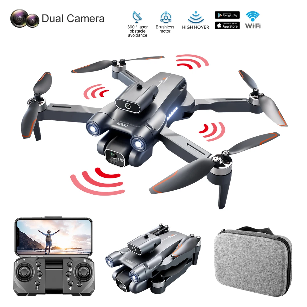 

5G LS-S1S RC Drone Dual Camera HD Wifi FPV Brushless Photography Foldable Quadcopter Obstacle Avoidance Professional Drone Toys