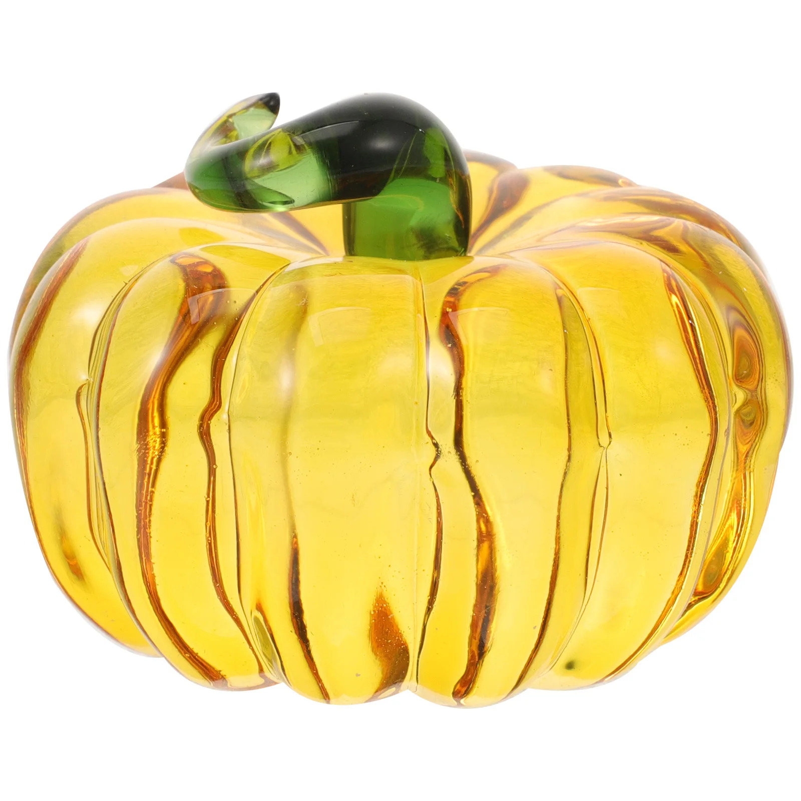 

Simulation Glass Pumpkin Decor Realistic Pumpkin Ornament for Home Living Room Halloween Tabletop Party Decoration