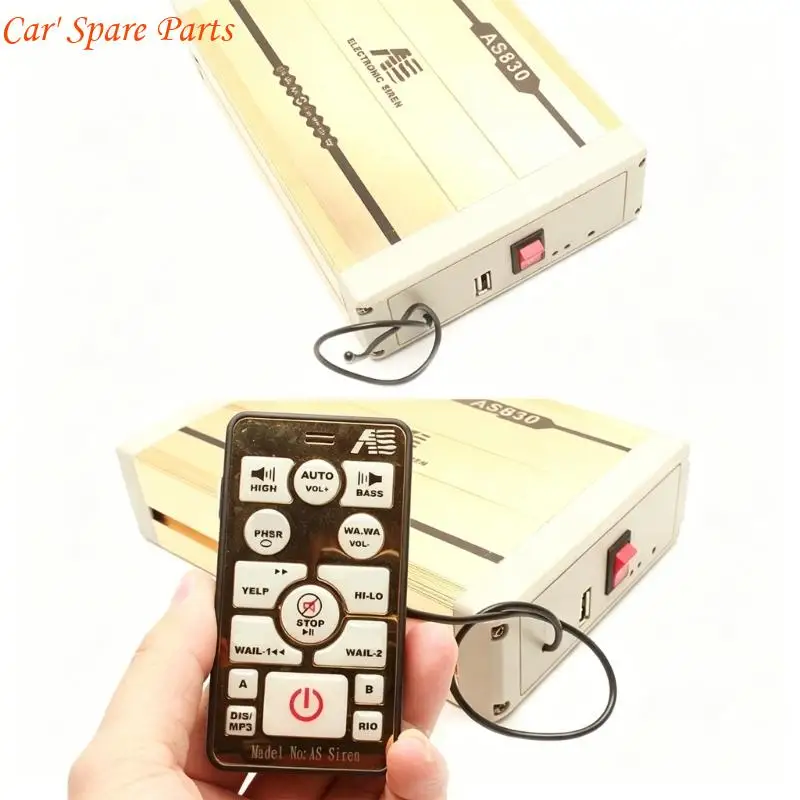 Y4UA Work Truck Warning Unit 12V Metal Control Box with 18 Tone Choices for External Speaker Placement, Vehicle Wiring