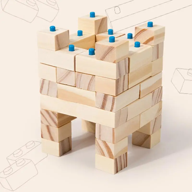Bloques de construcción apilables, juego de apilamiento, juego de juguetes de construcción, juguete educativo de aprendizaje preescolar para niños y niñas