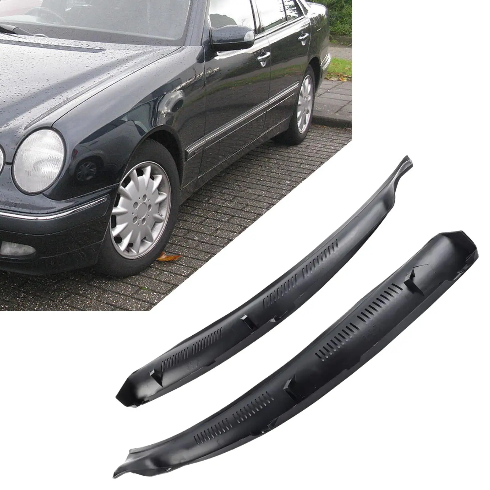 2 Pieces Windshield Wiper Cowl Panel Cover 2108310958 Auto Accessories Easy Installation for W210 E320 E300 E420 E430 E55