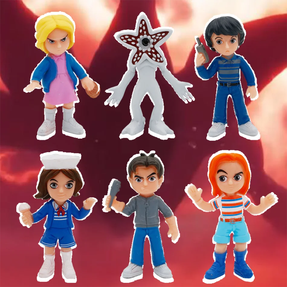 Nieuwste Periferie Demogorgon Elf Dustin Barb Steve Action Figure Model 6 stks/set Collectie Speelgoed voor Kinderen Gift