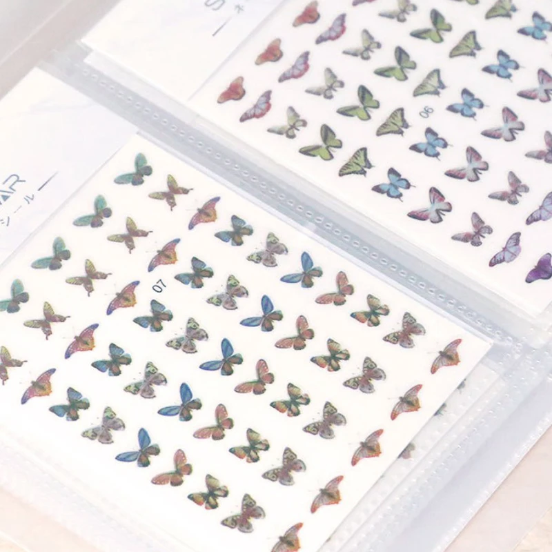 مسمار الفن ملصقات تخزين كتاب ألبوم فارغ الشارات جمع حامل مُنظِم عرض دفتر أدوات مانيكير