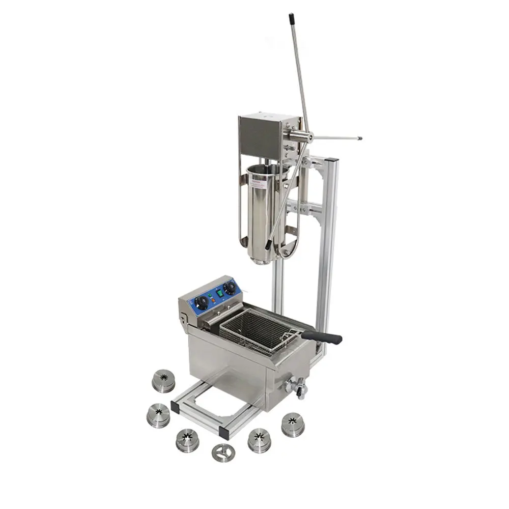 Spanish Fried Dough Stick Filling Machine Manual Vertical Fritters Filler Latin Machine
