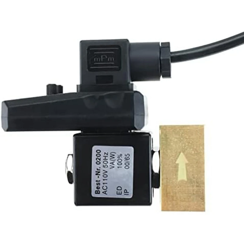 1/2Inch AC 110V Automatic Condensate Drain Valve, Electronic 2-Way Air Compressor Water Tank Drain Valve, US Plug Durable