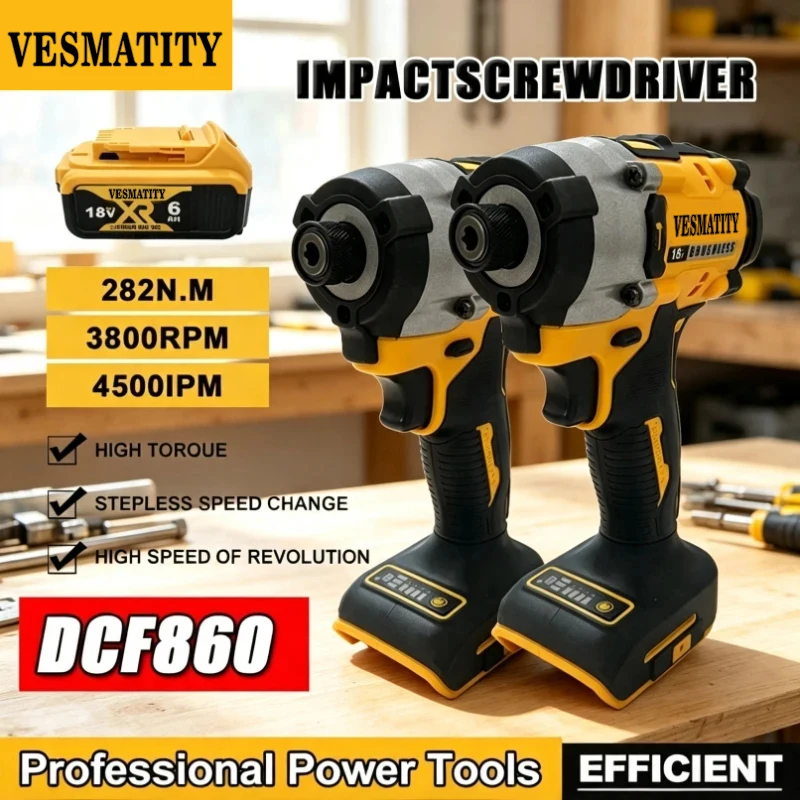 DCF860 Cordless Compact Drill / Driver  Electric Drill Screwdriver Rechargeable Power Tools  For DeWALT Battery