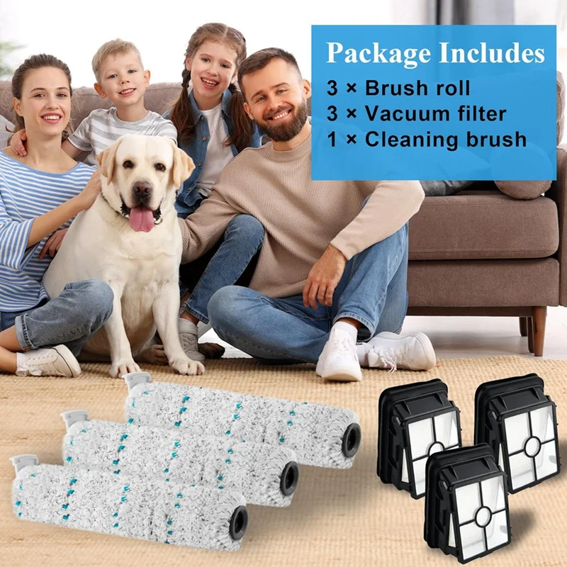 Crosswave max用の交換用ブラシとフィルター,交換用ブラシと交換用フィルター,Crosswave 2554 2590,真空部品の交換に適しています1618641および1608684