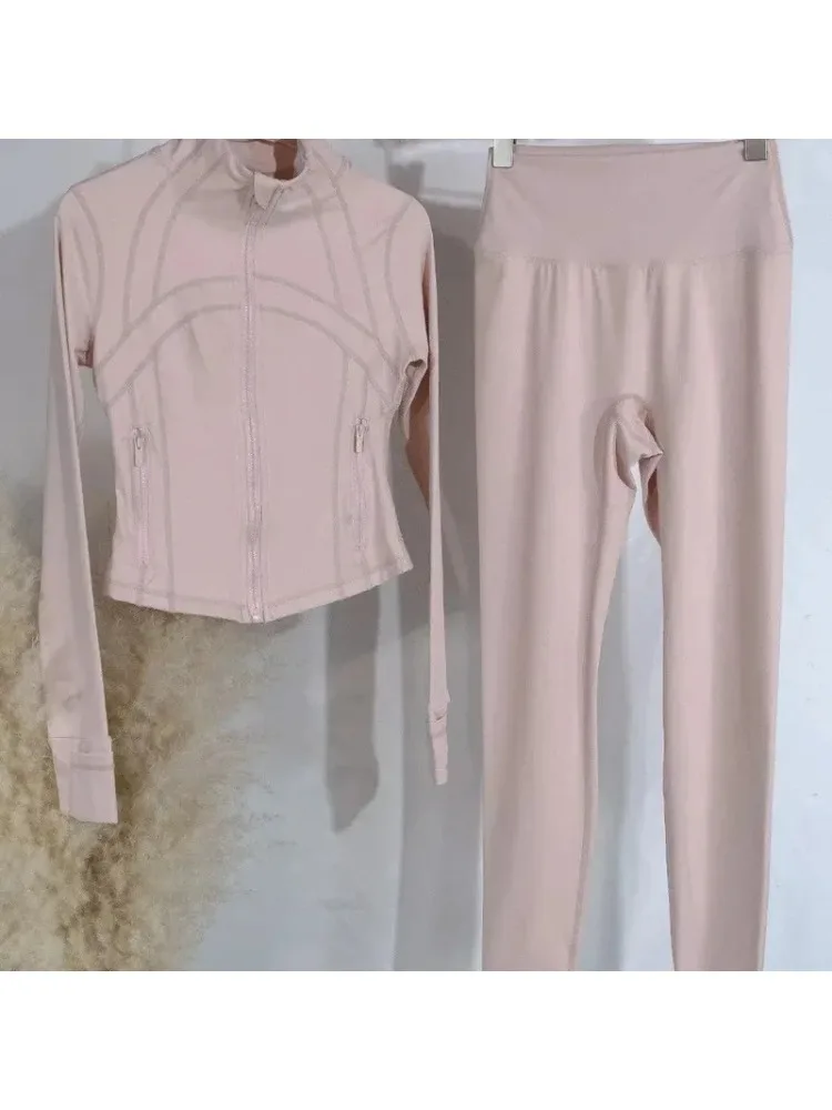 AliExpress NONE 2025 Gold Label Short Sport Cycling Jacket Clothes Women's Yoga Set Slimming Fitness Jacket Active Wear Exercise Clothing Female