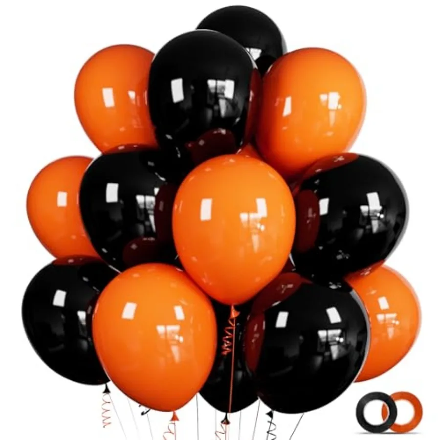 

100 Pcs 12 Inch Halloween Latex Thicken Helium Party for Halloween, Wedding, Birthday Party Balloon Arch Garland Decoration