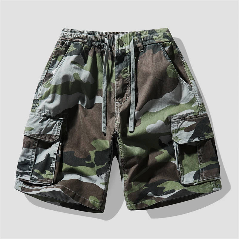 

Мужские черные шорты-карго в стиле милитари, камуфляжные спортивные шорты для бега, новинка 2025, летние повседневные брюки большого размера 5XL 4XL, брюки