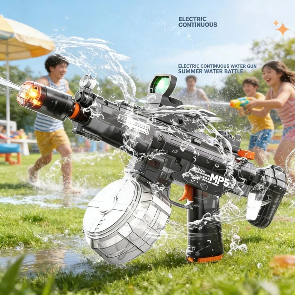 Electric Water Gun High Capacity Precise Shooting Summer Outdoor Beach Backyard Water Battle Toy Gift for Kids and Adults