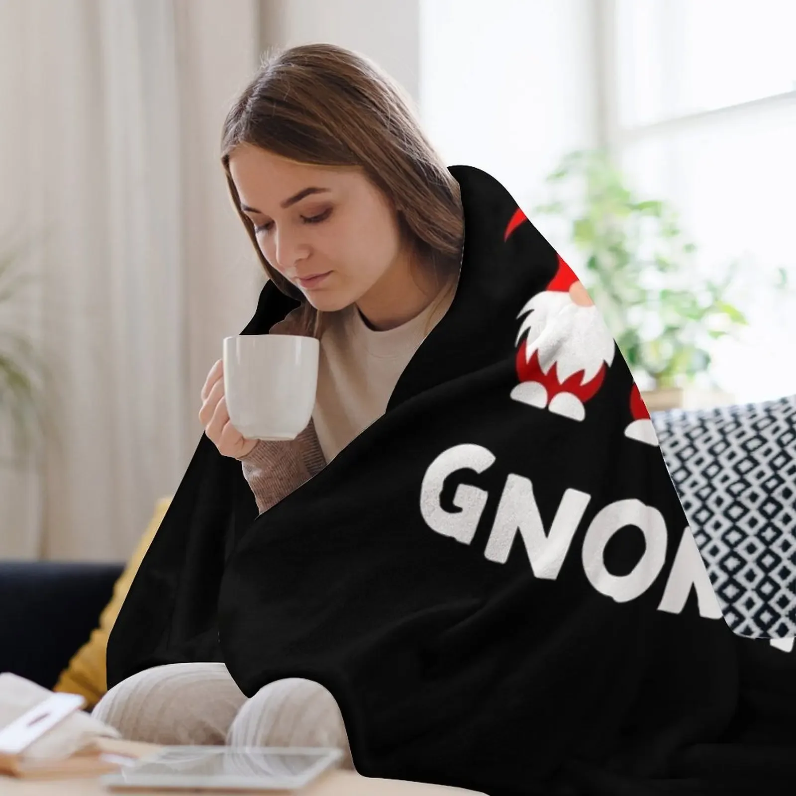 Just Chilling With My Gnomies رمي بطانية بطانيات لبطانيات أريكة السرير لحاف دافئ لبطانيات النزهة في الشتاء